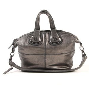 Givenchy satchel in metallic gun metal